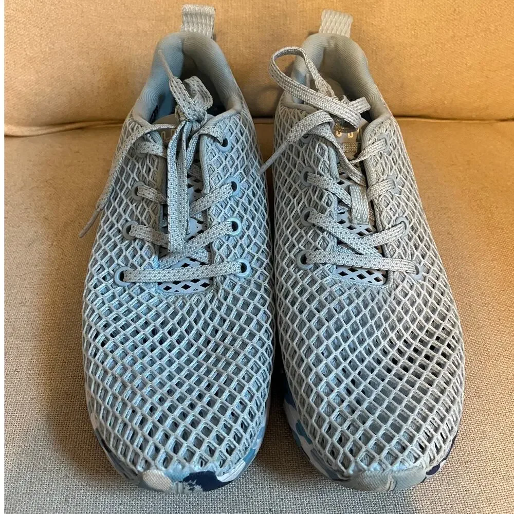 Nobull Mesh Runner Sneakers M6 W8 Ice Blue Camo Soles Diamond